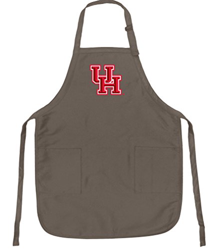 Broad Bay Deluxe University of Houston Apron Official UH Cougars Logo Aprons - Stain Release Fabric