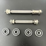 CDHPOWER 2pcs Bike Axle Hollow Hub Axle with Bearing, Bicycle Steel Axles Kit Front and Rear, fit Mountain Bike Quick Release Bike Hubs 108mm and 145mm