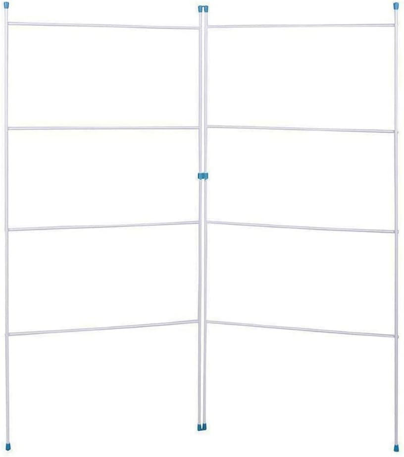 Z&A 2 3 4 Fold Clothes Dryer Rack - Heavy Duty Indoor Outdoor Caravan Washing Line - Anti Slip Grips Large Clothes Horse - Lightweight Free Standing Laundry Rail Dryer - White Coated (2 Fold Dryer)