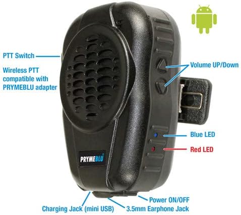 Miniatura 4 de PRYMEMAX BTH-600-MAX Micrófono de altavoz Bluetooth para radios de 2 vías con Bluetooth integrado o un adaptador PRYMEBLU y teléfonos