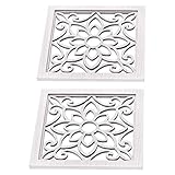 Photo Gallery amosfun set di specchi decorativi da parete rustici 2 pezzi con pannello quadrato in acrilico cornice in legno decorazione retrò arte da parete per ingresso per la casa Photo Gallery amosfun set di specchi decorativi da parete rustici 2 pezzi con pannello quadrato in acrilico cornice in legno decorazione retrò arte da parete per ingresso per la casa