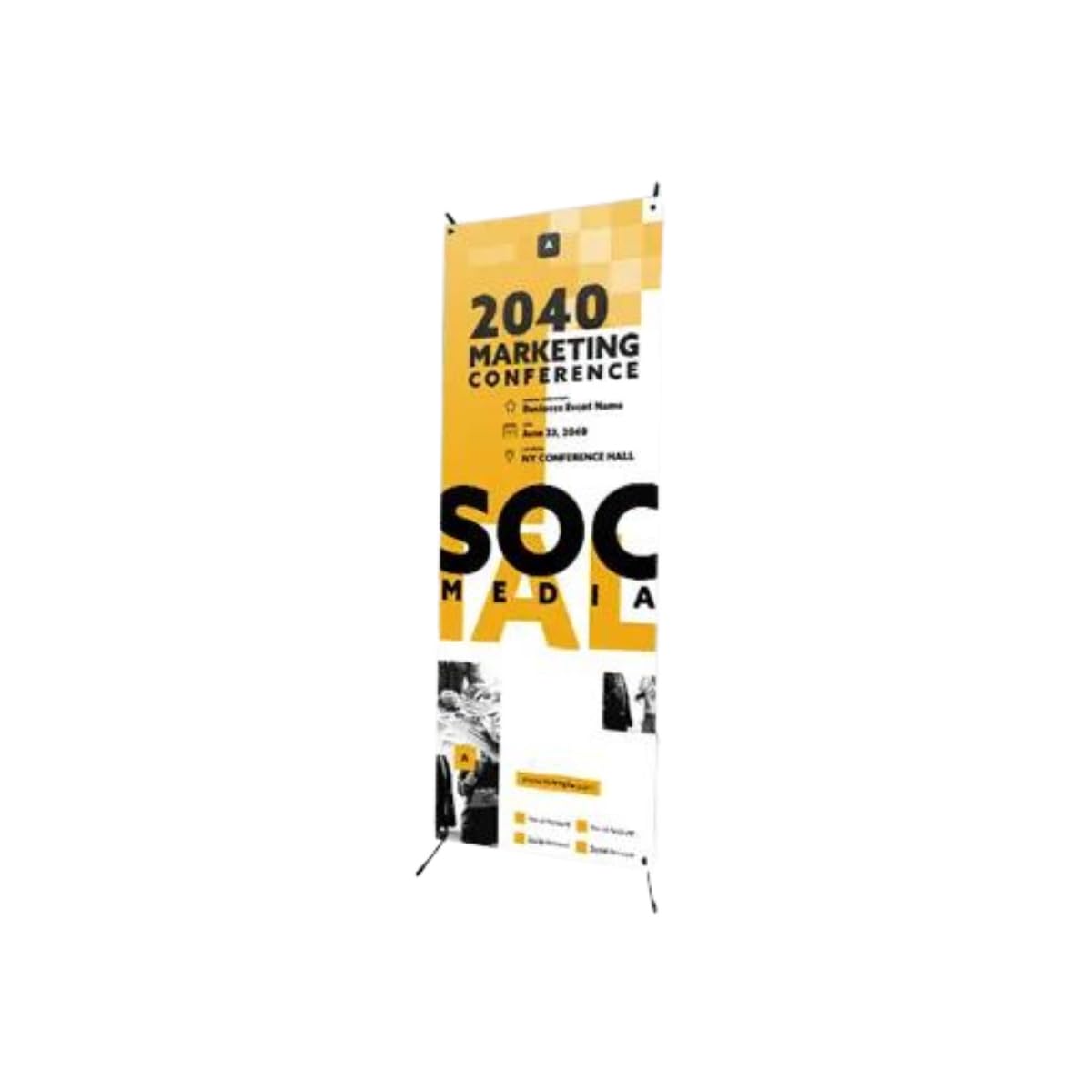 Xbanner Personalizado con Impresión Incluida (80x200), Expositor Publicitario, Fabricado PVC opacante de 220micras. Banners con Soporte X, Banner Display, Tintas Resistentes a la Luz UV