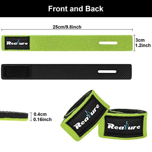 Realure 8 Pcs Fishing Rod Straps Adjustable Neoprene Ties Straps Elastic Fishing Rod Belt Ties for Fixed Fishing Rods Gear Strap Spinning Rod Sea Rod Feeder Rod Carp Rod Wrap Protectors - Image 3