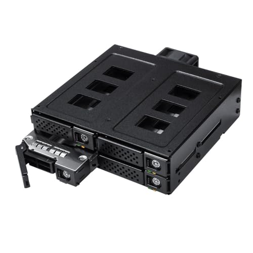 Kingwin ���o�C�����b�N �z�b�g�X���b�v�G���N���[�W�� SATA/SAS�n�[�h�h���C�u4��p - 12Gbps ���^���{�f�B �X�e�����X�X�`�[���g���C 2.5�C���` HDD/SSD�Ή� 4cm��p�t�@�� �H��s�v�̎��t��