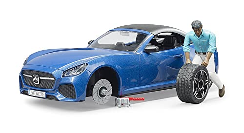 Bruder Blue Roadster con Conductor 1:16 Escala miniatura 3