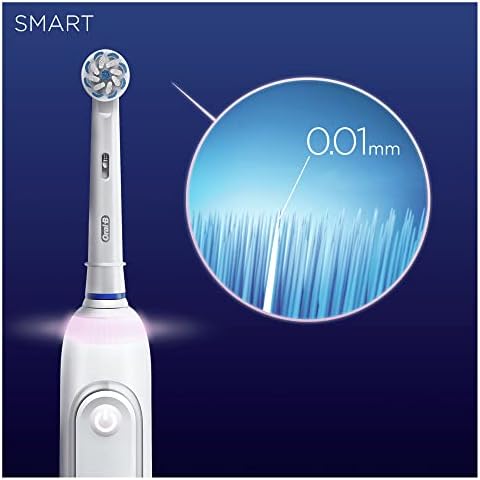 Oral-B Smart Sensitive Szczoteczka Elektryczna, z Technologią Braun i Etui Podróżnym, Biała