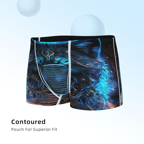 Boys' Cotton Boxer Brief Soft Underwear-Cool Blue Light Wolf4