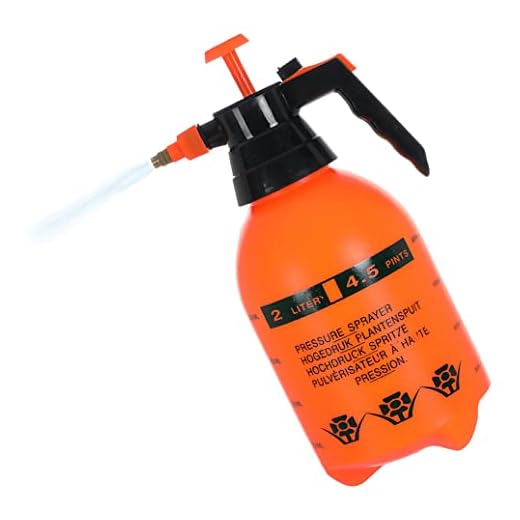 Hiinice Portable Plant Sprinkler,Handheld Pressure Spray Bottle with Adjustable Nozzle Portable Garden Pump Sprayer Weed Killer Water Plant Sprayer 2L Orange