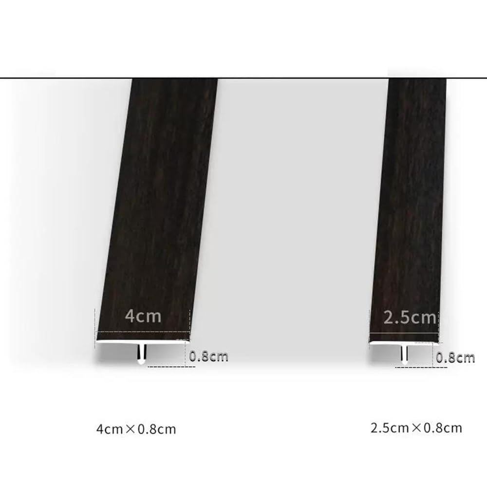 COKYIS Barre De Transitions De Revêtement De Sol en T, Barre De Seuil De Porte Intérieure en Aluminium, Profil De Transition Plat pour Joint De Sol/Moquette (Color : E, Size : W-4CM)