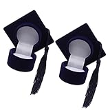 Boîtes à chapeaux de de diplôme - également un merveilleux coffret thème festival de de diplôme, ajoutant plus fête, support de rangement pour bagues