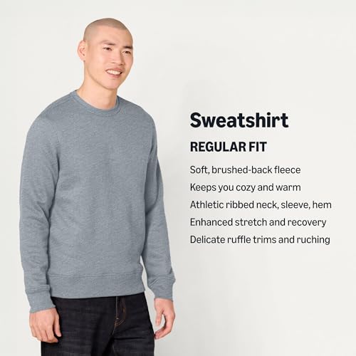 Image of Amazon Essentials Men's Crewneck Fleece Sweatshirt with Ribbing (Available in Big & Tall)