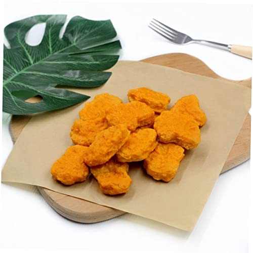 Milisten Gefälschtes Hühnchen Nuggets Und Pommes Frites Lebensmittelmodell Aus Geruchsneutralem PVC Realistische Fast Food Dekoration Für Kinder Und Küchen Display 6 Stück