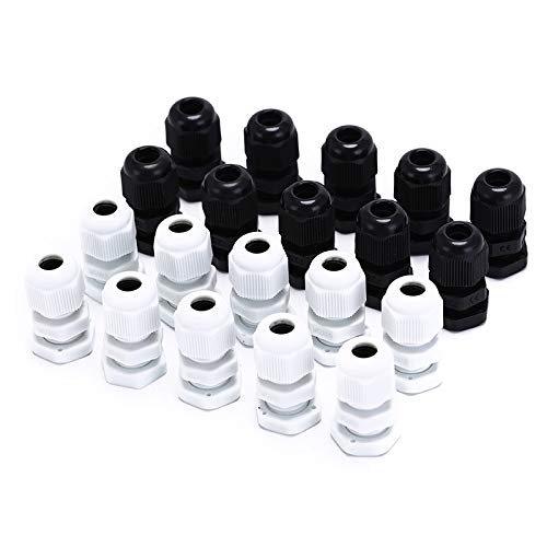 Wire & Cable Connectors New 10pcs/lot for 3mm-6.5mm Cable CE Waterproof Nylon Plastic Cable Gland Connector IP68 M12 - (Color: Black)