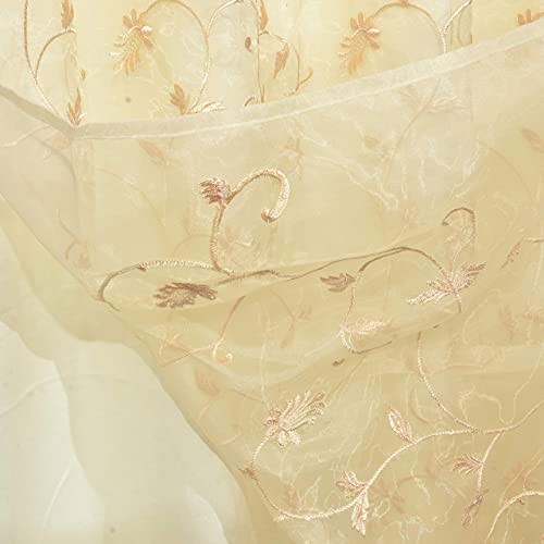 Image of Polyester Door Curtain, Pack of 2 (7 Feet, Beige + Ivory Blackout)