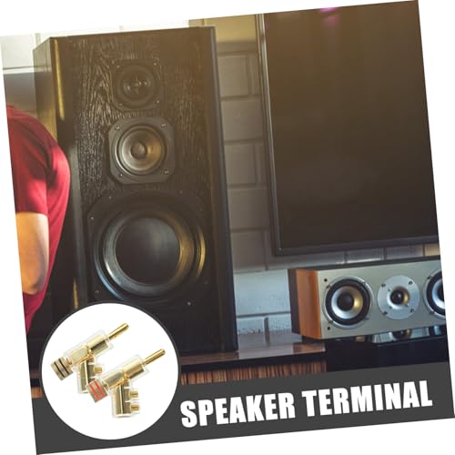 Terminales para cable de altavoz con acabado chapado y conector banana en ángulo 7