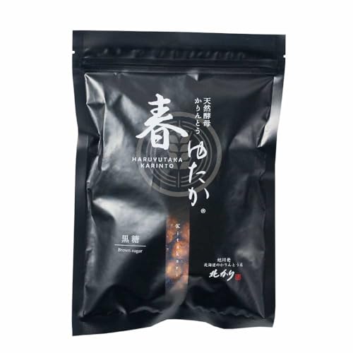 丸市岡田商店 北かり 天然酵母かりんとう 春ゆたか 各150g (1袋, 黒糖)