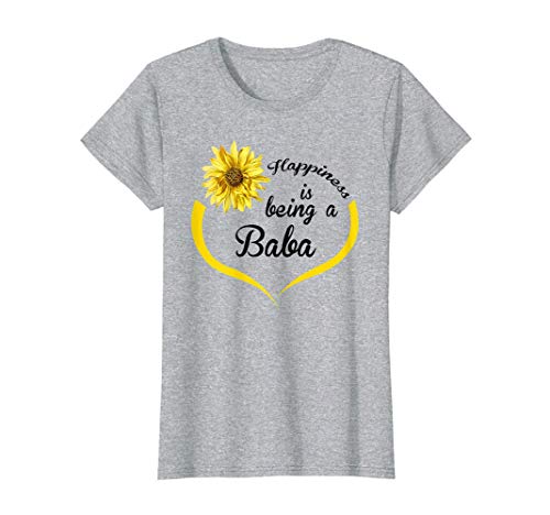 Womens Baba Gift: Happiness Is Being A Baba T-Shirt