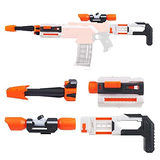 Kits de actualización para Nerf, Accesorios de modificación con Tubo Delantero Adaptador de Tubo Scope Shoulder Stock para Nerf Stryfe/Retaliator/Modulus/Motorized/Regulator
