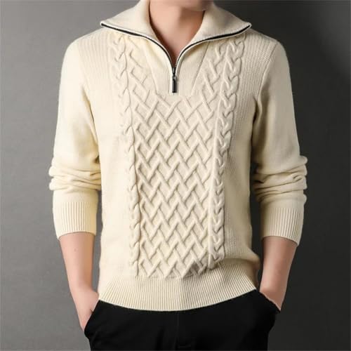 Man Cardigan Thick Slim Fit Jumpers Knitwear Autumn Korean Style Sweater2