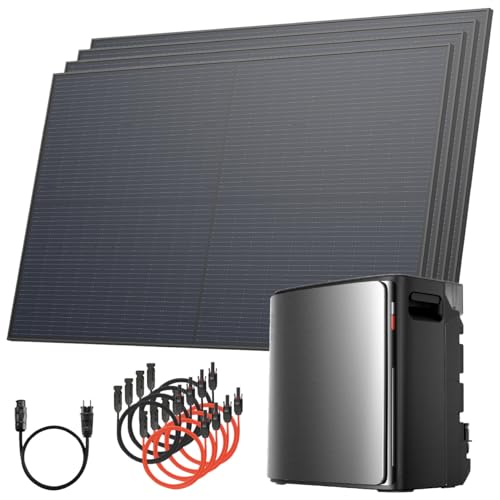 Solarway Balkonkraftwerk 2000Wp / 800W mit 3,8 kWh EcoFlow Stream Ultra X Speicher – Komplettset mit 500W...