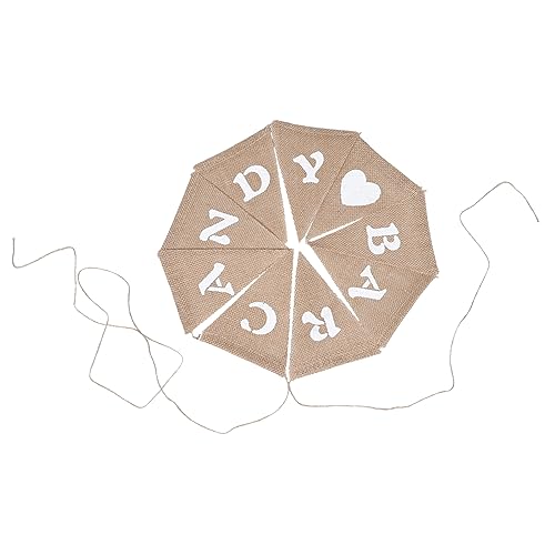 Zerodeko Guirnalda de Banderines de Arpillera con Decoración Vintage para Bodas Cumpleaños y Fiestas para Candy Bar