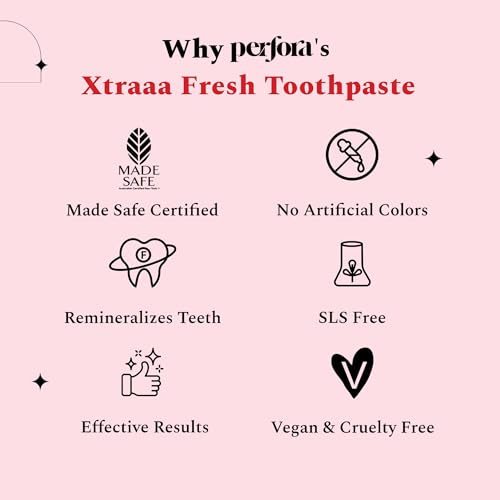 Image of Perfora Teeth Whitening Combo | Manual Toothbrush Pack of 2 & Xtraaa Fresh Toothpaste - 100g| Enamel-Safe & Sensitivity-Free Oral Care Formula For Tooth Stain Removal