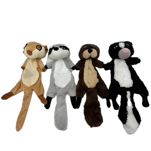 Juguetes de peluche para perros sin relleno 4 unidades