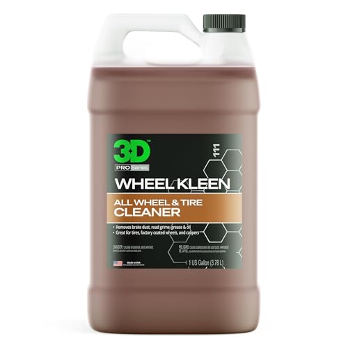 3D Wheel Kleen - High-Foaming Wheel & Tire Cleaner, Removes Brake Dust, Road Grime & Grease, Safe for All Factory Wheels & Calipers, Professional-Grade - 1 Gallon