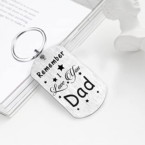 Resdink Remember I Love You Dad Gifts, Happy Birthday Keychain Gift For My Dad, Meaningful Dad Father's Day Present From Daughter Son, Best Dad Gift Ideas For Men #TOP4