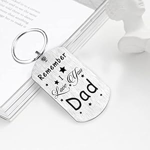 Resdink Dad Keychain Remember I Love You Gift Meaningful Present from Daughter or Son