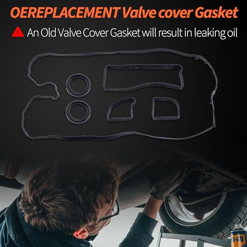 Image of HiSport Valve Cover Gasket - Compatible with Ford Edge Escape Explorer Focus Focus Fusion Mustang Special Service Police Sedan Taurus Lincoln MKC MKC MKT MKZ 2.0L 2.3L 2012-2020 - Replace VS50878R