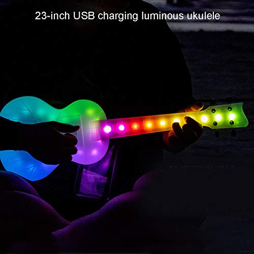 ODEROL LIANXIAO – Ukulélé, 23in ukulélé Transparent avec 5 Modes DIRIGÉ Sac léger et ukulélé, PC USB Chargement Lumineux Ukulele intégré à la Batterie for débutant, Famille, Amis, fête - Les Beatles, Paul McCartney, John Lennon, RIngo Starr, George Harrison ODEROL LIANXIAO - Ukulélé, 23in ukulélé Transparent avec 5 Modes DIRIGÉ Sac léger et ukulélé, PC USB Chargement Lumineux Ukulele intégré à la Batterie for débutant, Famille, Amis, fête – Image 8