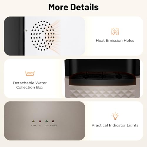 Image of Bottom Loading Water Cooler Dispenser for 3 Temperature Settings,Hot & Cold Standing Water Dispenser with Multiple Safety Features,Water Cooler for Home,Office,Apartment