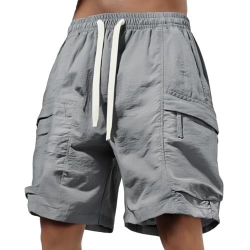 Short de sport décontracté thermorégulateur avec poches cargo latérales pratiques