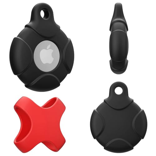 Image of ZORBES 2 Packs Airtag Keychain for Apple Airtag Holder,Anti-Lost Case Shockproof Cover Scratch Resistant Protective Cover Case for Key,Bag Pet Luggage Not Include