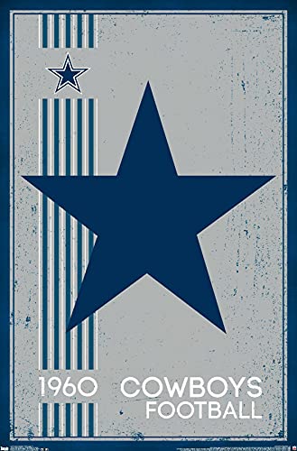 Trends International NFL Dallas Cowboys - Retro Logo 14 Wall Poster 22.375 x 34 Unframed Version