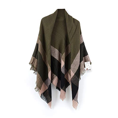 Women's Cozy Tartan Plaid Scarf Tassel Shawl Warm Checked Pashmina Fall Blanket Wrap Scarves