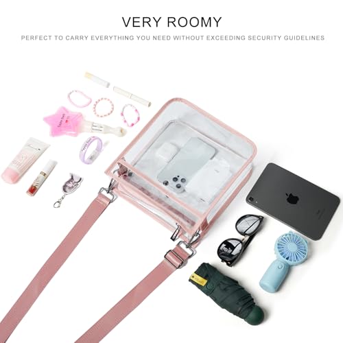 Image of Bluome Clear Bag for Stadium Events 12x12x6, Clear Purses Stadium Bag Crossbody Purses for Concerts Football Games Travel