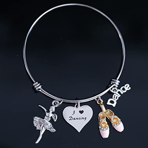 Image of Dance Bracelet Gifts Women Ballet Teacher Birthday Presents Dance Charm Dancer Bracelet