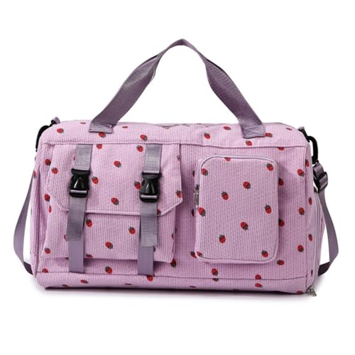 Fzyoux Sporttasche Kinder Mädchen Reisetasche Jungen Damen mit Schuhfach Reisetaschen Weekender Travel Bag Gym Duffle Outdoor für Sport Fitness Reisen - Trainingstasche Gym Bag Lila