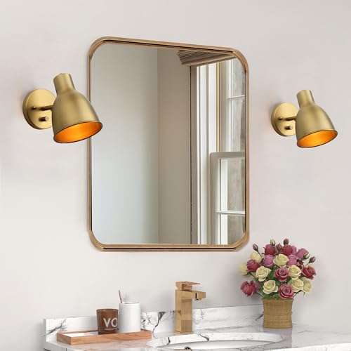 Image of Pathson Dimmable Vintage Metal Wall Sconce - Adjustable Light Head, Hardwired Bedside Vanity Light for Bedroom, Bathroom & Dining Room