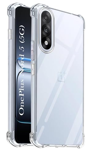 Image of Jkobi Shockproof Crystal-Clear Back Cover for Oneplus Nord 5 (Anti Yellow Case | Drop & Camera Protection | Hard Polycarbonate)