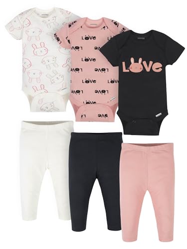 Gerber Onesies Babyhosen, Unisex, 0-12 Monate, 3-teiliges Set zum Kombinieren