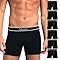 MASH 6 Cuecas Boxer Microfibra Poliamida Sem Costura Box Masculina, 6 Preto, GG