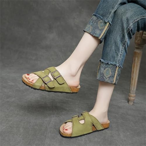 Women's Woven Suede Mary Jane Flats - 3cm Peep Toe Summer Luxury Platform4