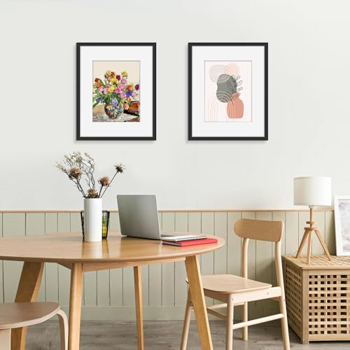 Picrit 16x20 Picture Frame 3 Pack, Black Poster Frame, Display Poster 11 x 14 with Mat or 16 x 20 without Mat for Horizontal or Vertical Wall Mounting