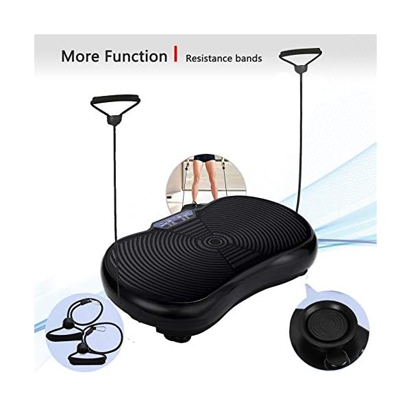 WelKare Full Body Vibration Machine Exercise, Body Vibration Platform Exercise Machine for Home Workout Vibrating Plate with Pull Up Bands