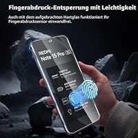 WILLONE Für Xiaomi Redmi Note 15 Pro 5G Panzer Schutz Glas (6,83 Zoll), 2 Stück Schutzfolie Glas+Kamera Schutzfolie 2 Stück, 9H Härte, Fingerabdruck kompatibel, HD Anti-Kratzen – Ansicht 2