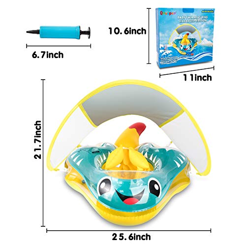(53 OFF) Inflatable Pool Float W/ Sun Canopy for Baby 11.74 Coupon