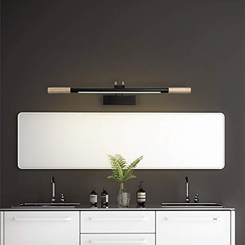 Applique murale LED salle de bain anti-ombre éclairage miroir noir chaud - 5